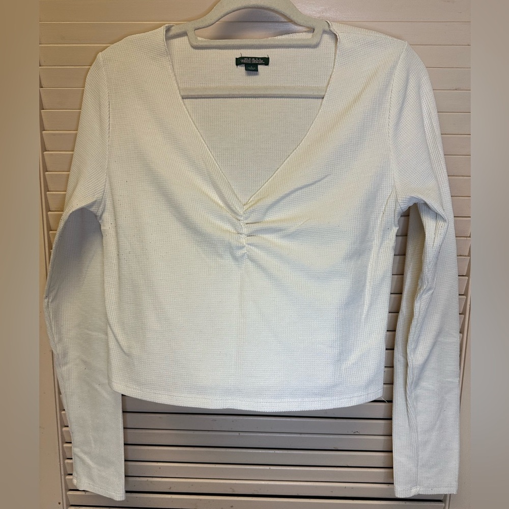 🌟Long sleeve Waffle Knit Shirt